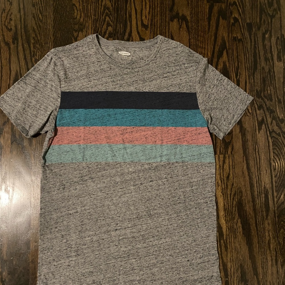 Mens old navy short sleeved striped shirt